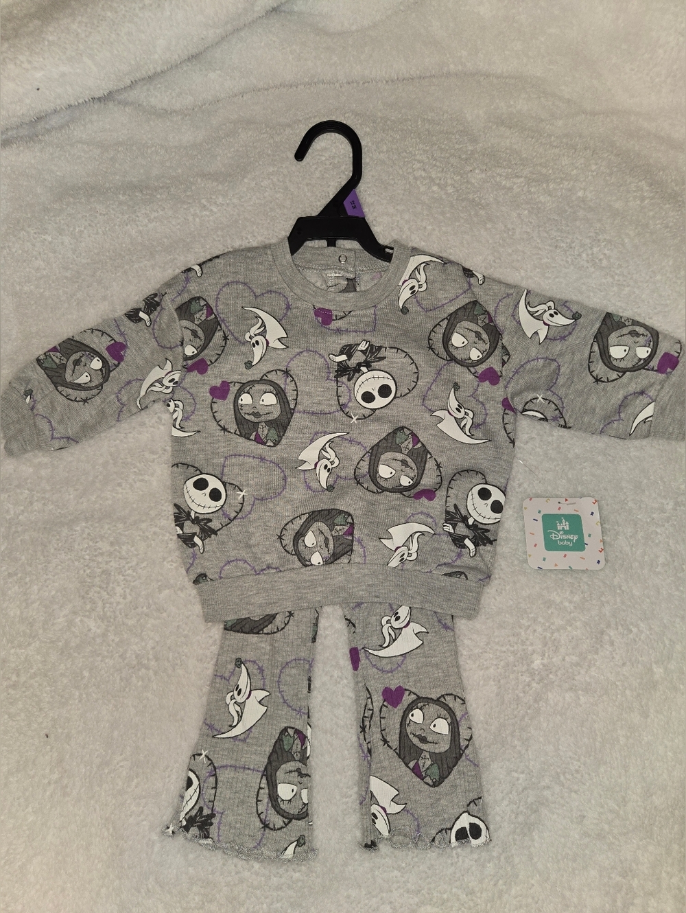 Disney Gray and Purple The Nightmare Before Christmas Kids Matching Set